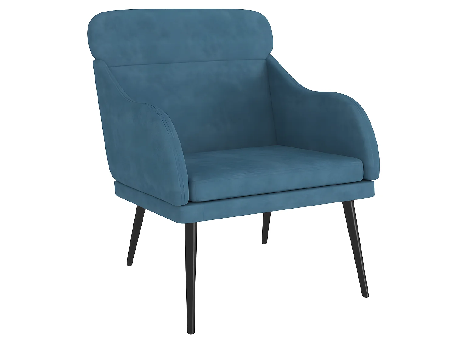 Sessel Blau 63x76x80 cm Samt