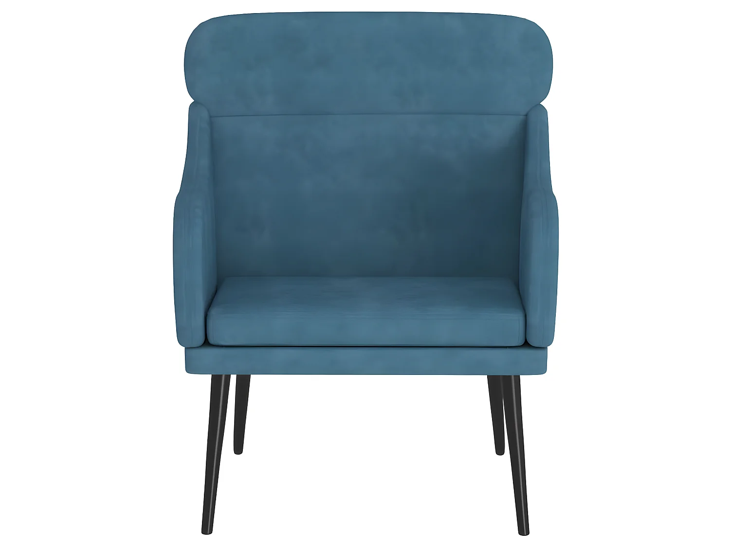 Sillón de terciopelo azul 63x76x80 cm