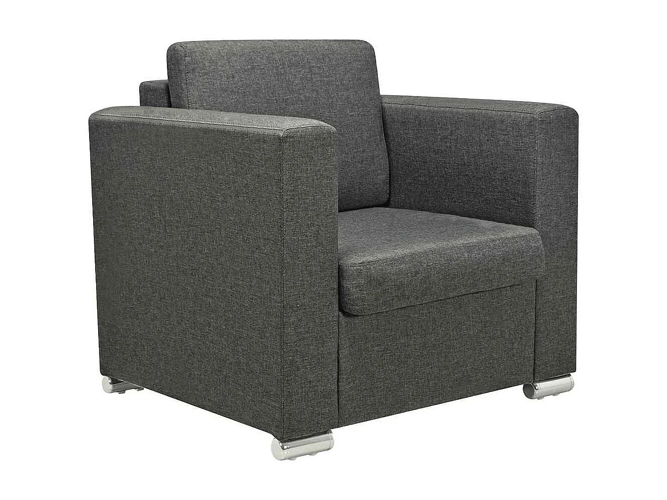 Fauteuil gris foncé tissu
