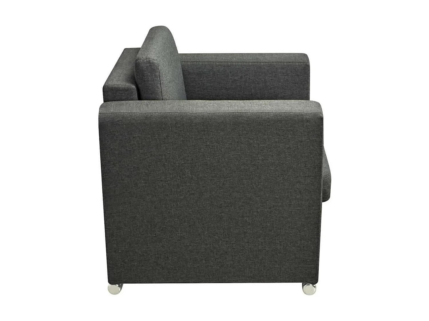 Fauteuil gris foncé tissu