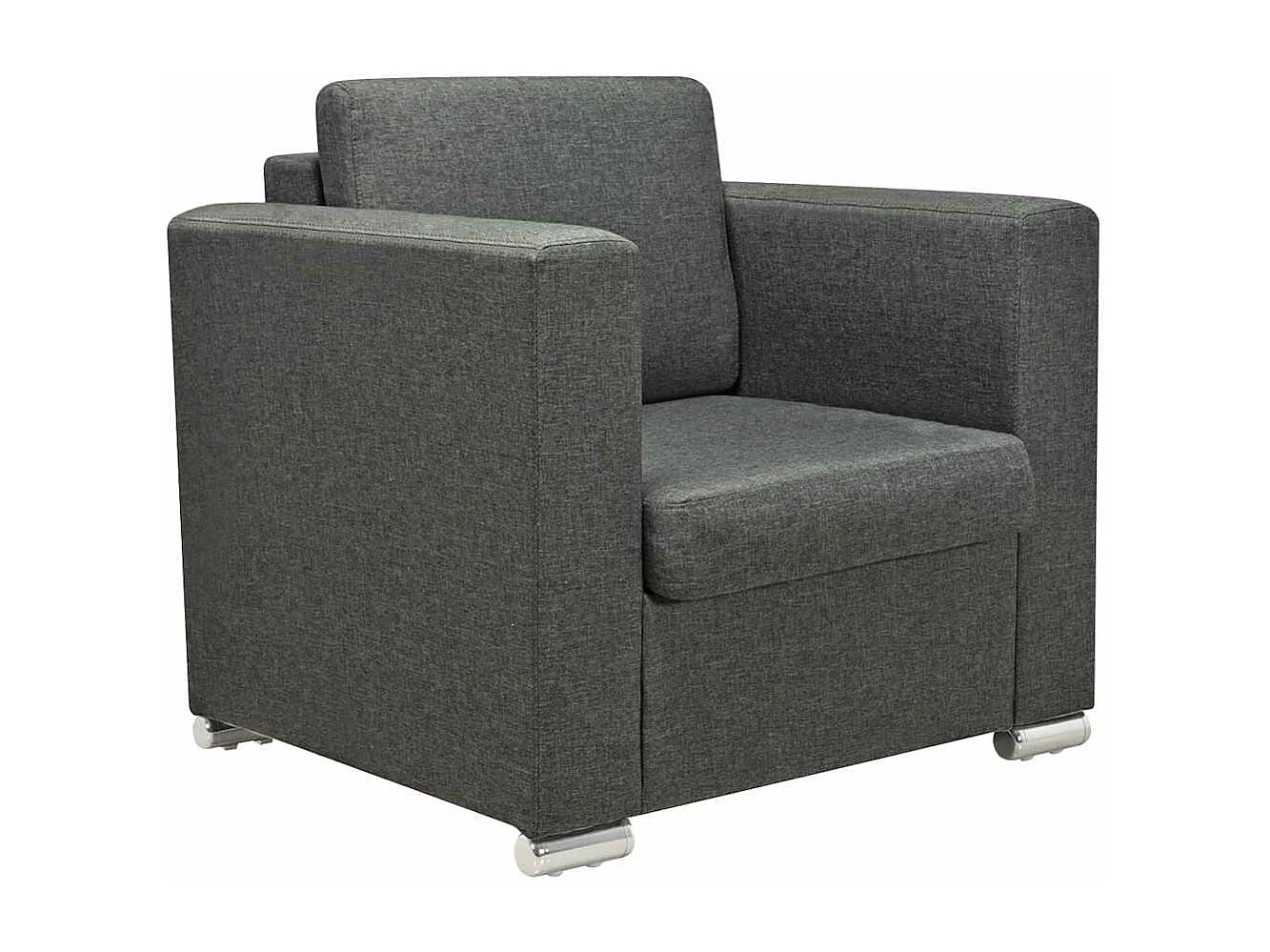 Fauteuil gris foncé tissu