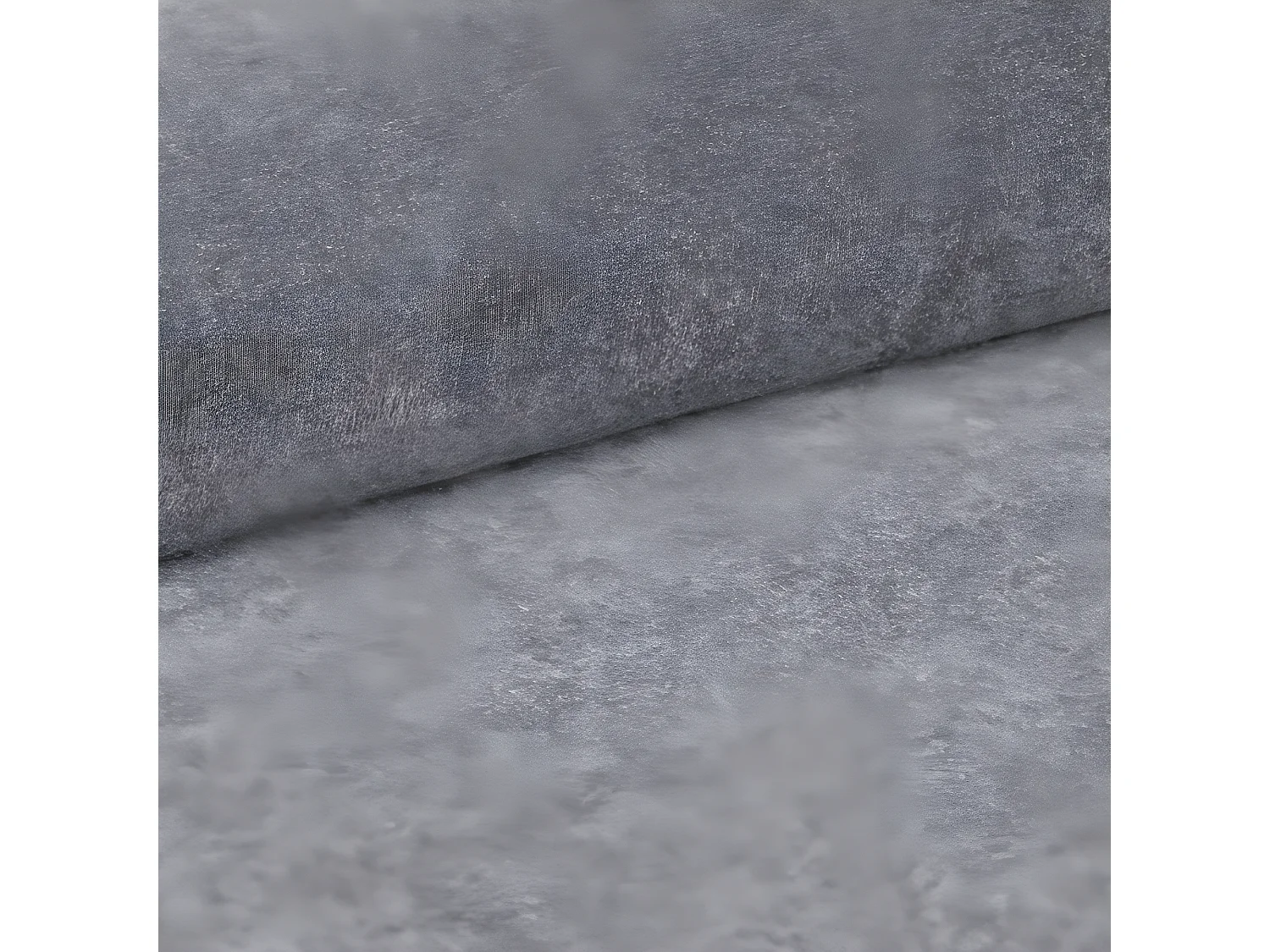 Canapé d'angle panoramique convertible LORIO en tissu aspect velours gris