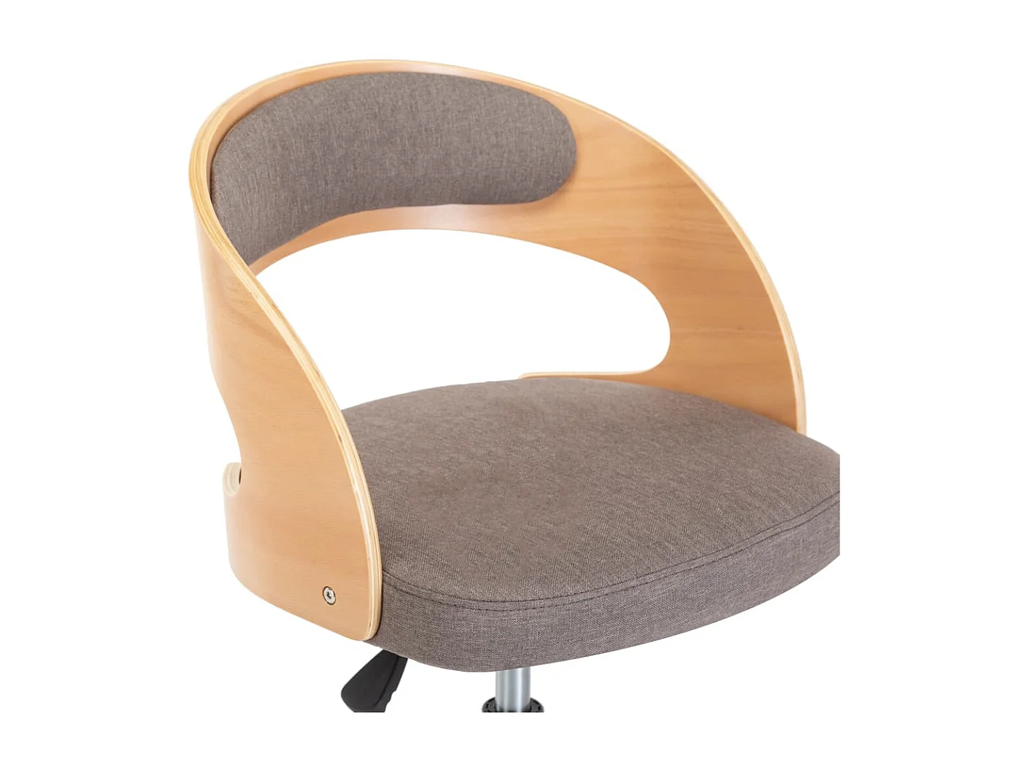 Sedie da Pranzo Girevoli 2 pz Grigio Talpa in Legno e Tessuto