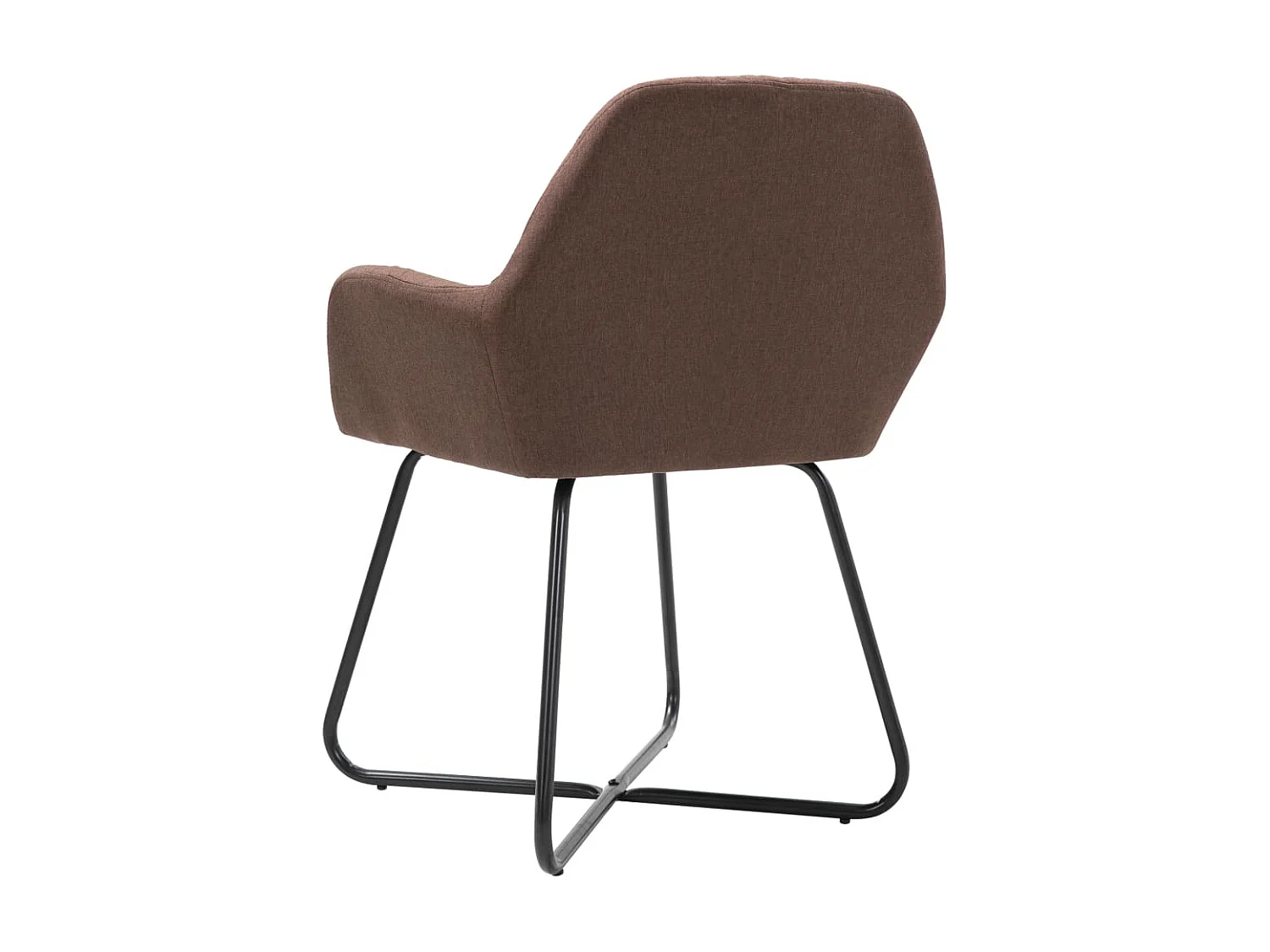 Eetkamerstoelen 6 st stof bruin