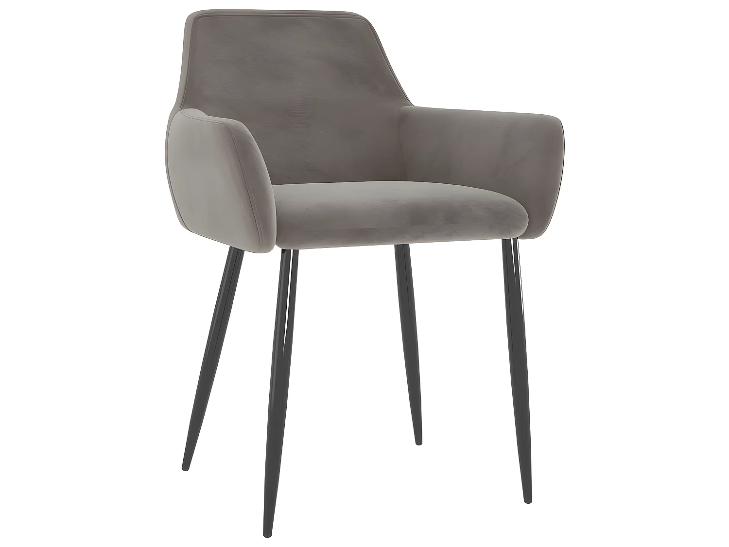 Chaises à manger lot de 2 Gris clair Velours