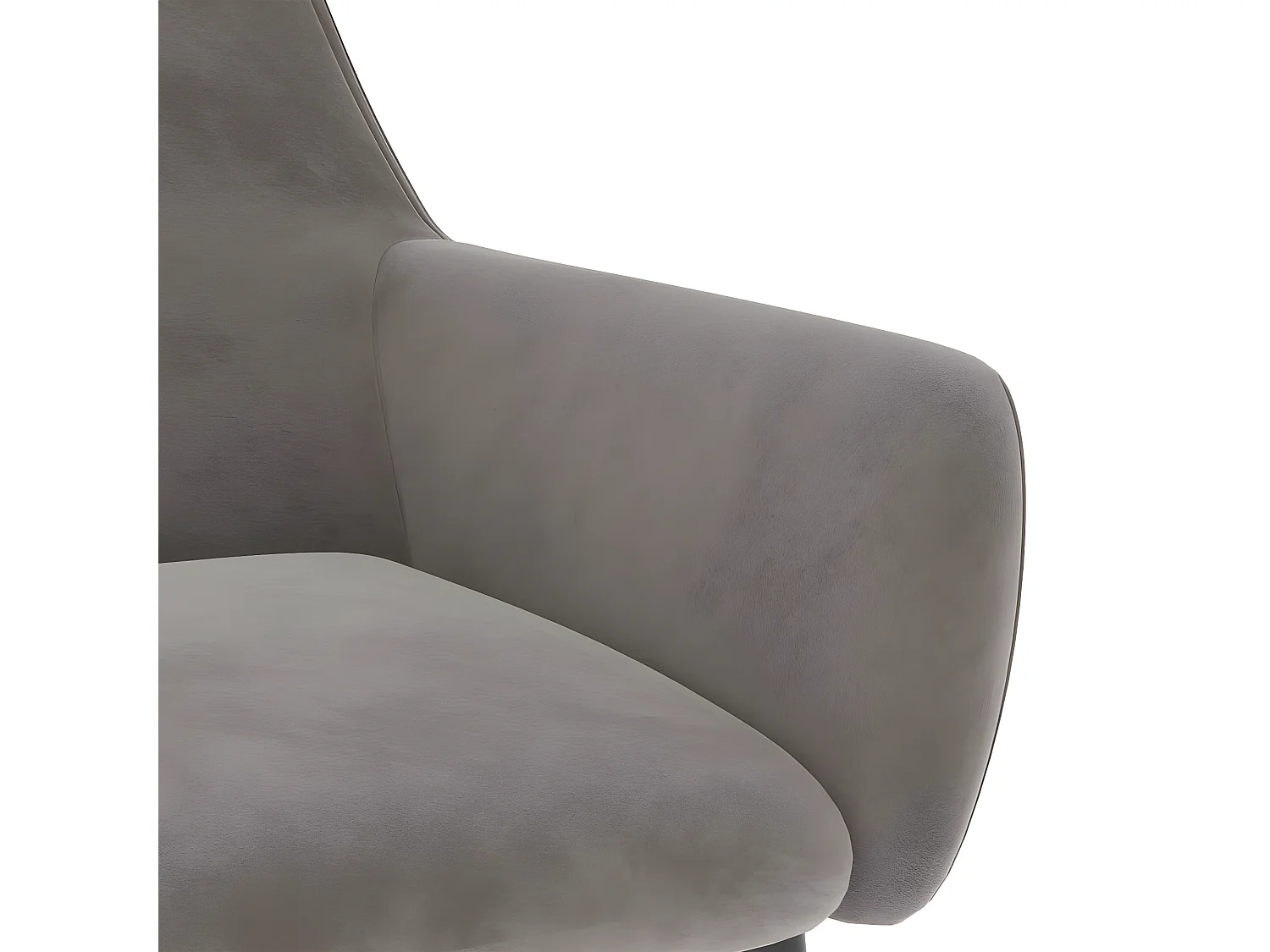 Chaises à manger lot de 2 Gris clair Velours
