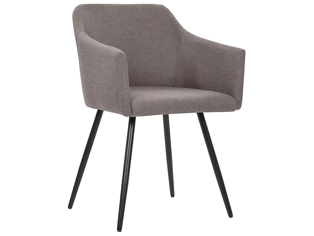 Esszimmerstühle 2 Stk. Taupe Stoff