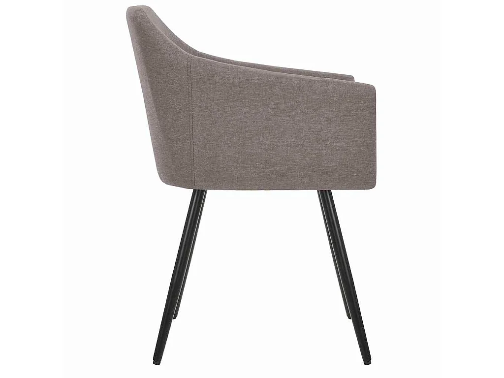 Esszimmerstühle 2 Stk. Taupe Stoff