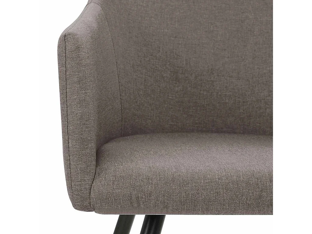 Esszimmerstühle 2 Stk. Taupe Stoff