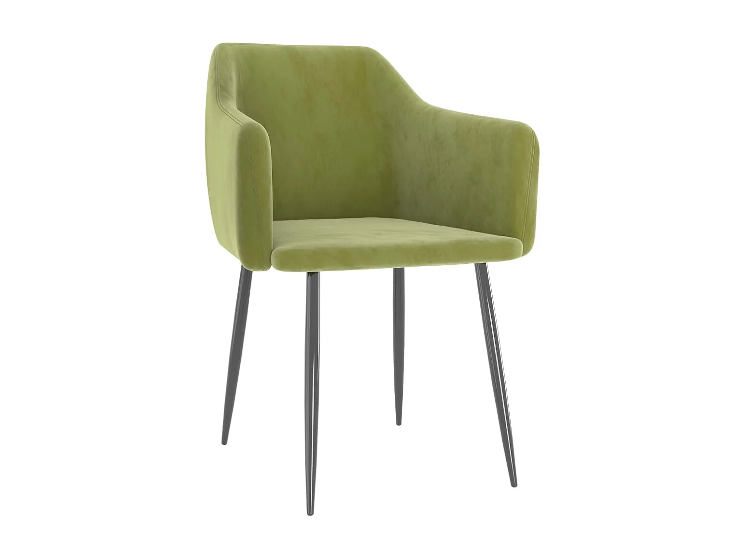 Chaises à manger lot de 2 Vert clair Velours