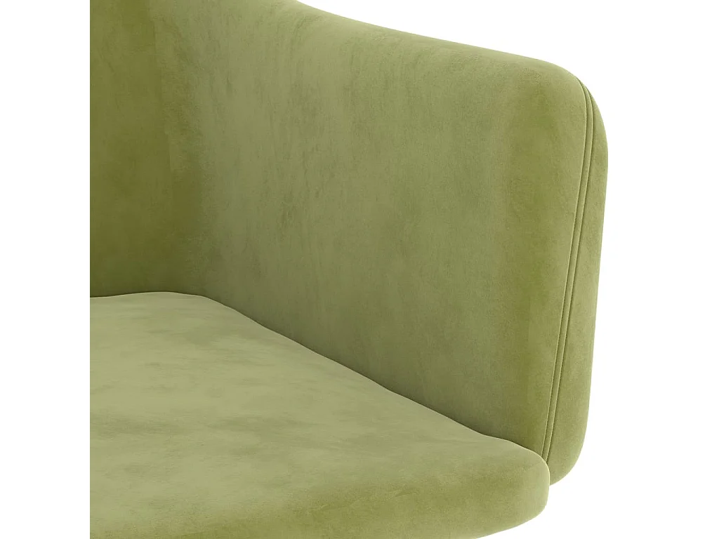 Chaises à manger lot de 2 Vert clair Velours