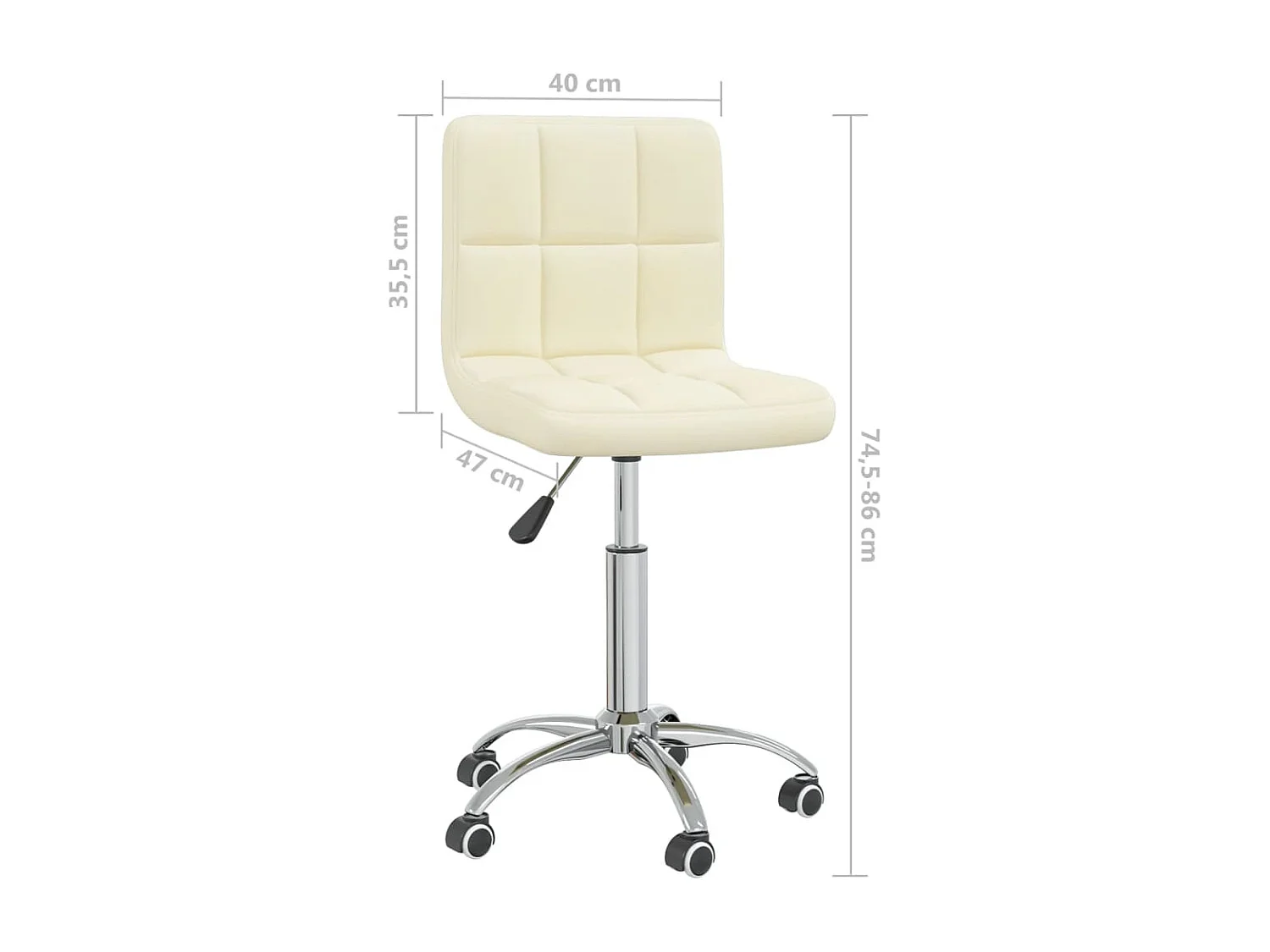 Esszimmerstuhl Drehbar Creme Stoff