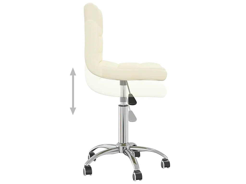Chaise pivotante de salle à manger Crème Tissu