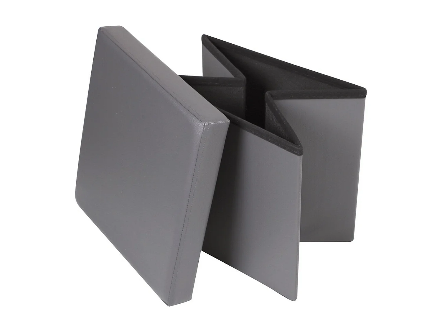 Pouf de rangement pliable - 37,5 x 37,5 x 37,5 cm