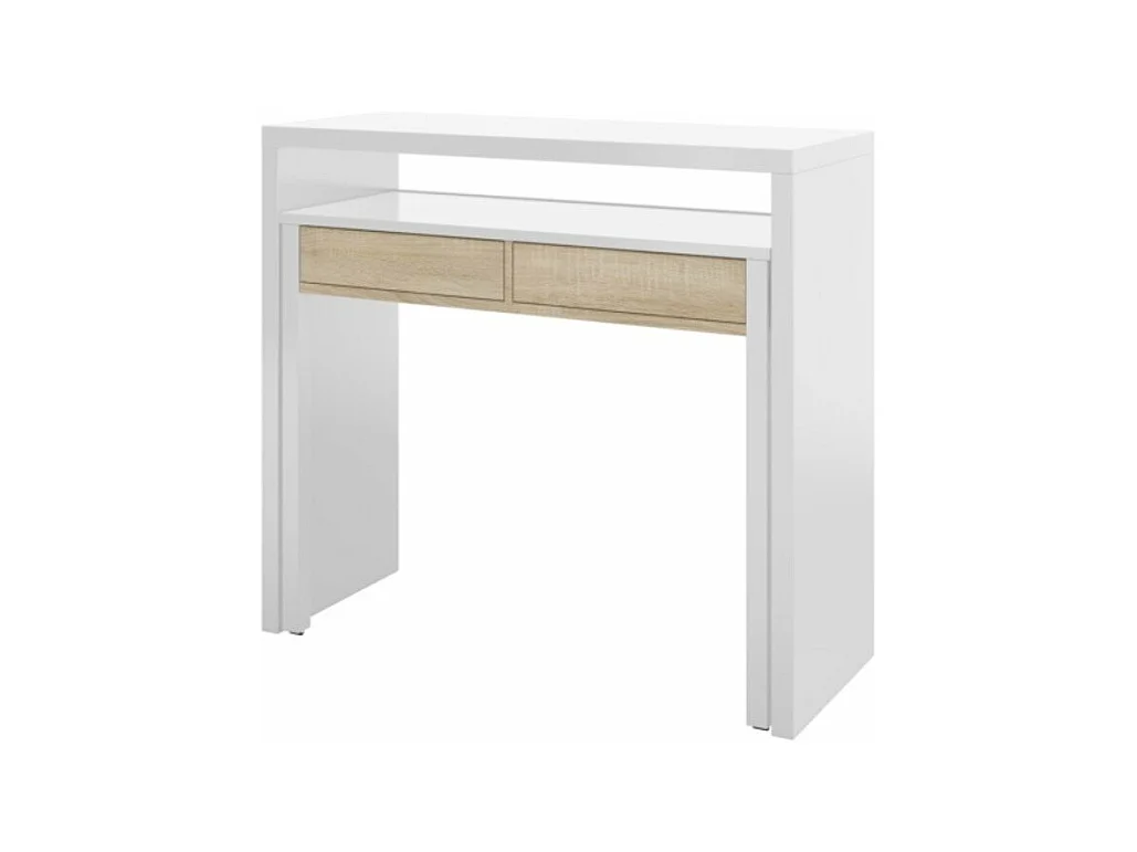 Bureau console extensible 2 tiroirs Consola - L100 cm