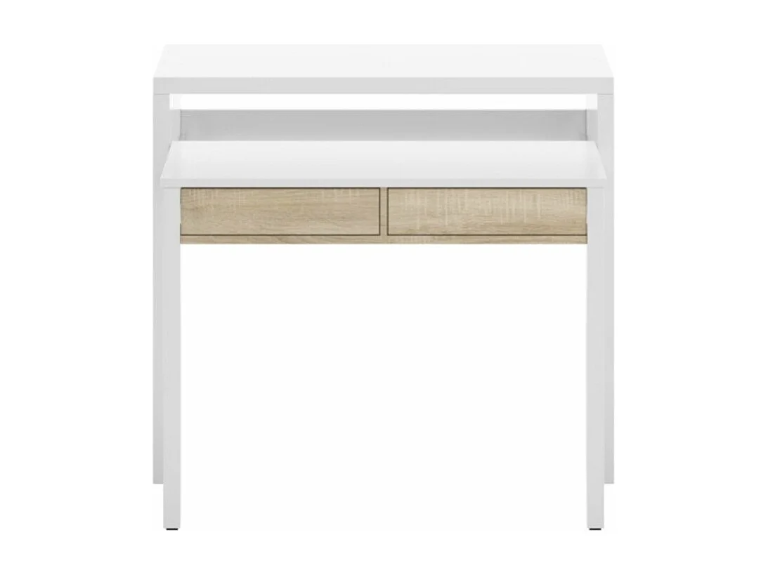 Bureau console extensible 2 tiroirs Consola - L100 cm