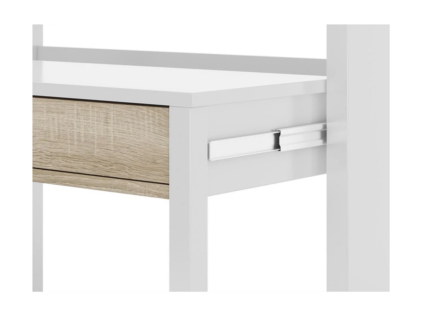 Mesa escritorio extensible con 2 cajones - L100 cm - Consola