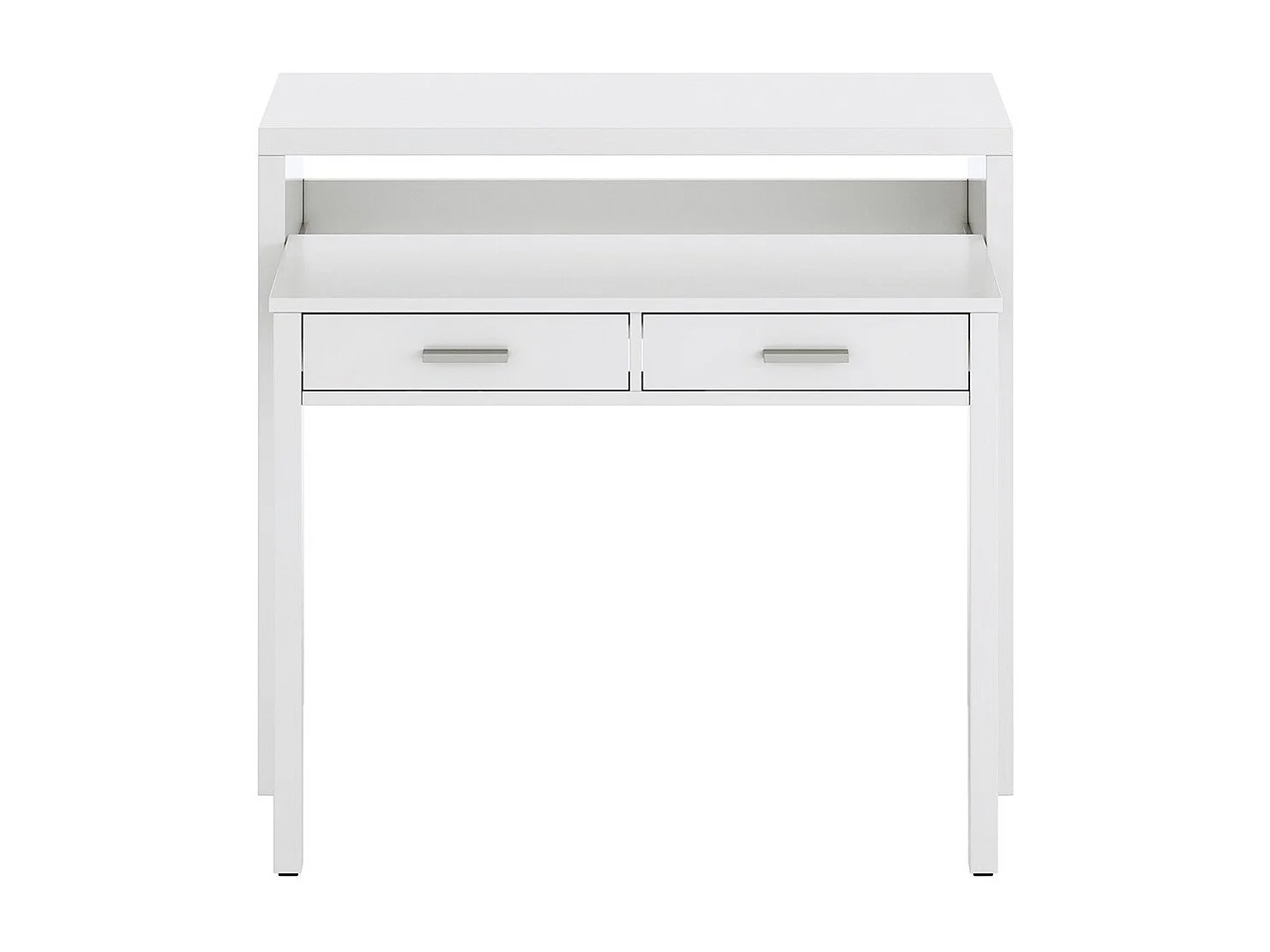 Bureau console extensible 2 tiroirs Consola - L100 cm