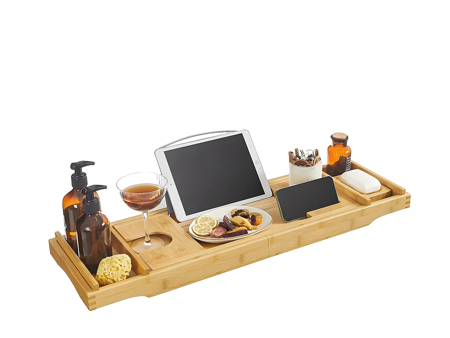 Uittrekbare Bamboe Badbrug - L75/109 cm