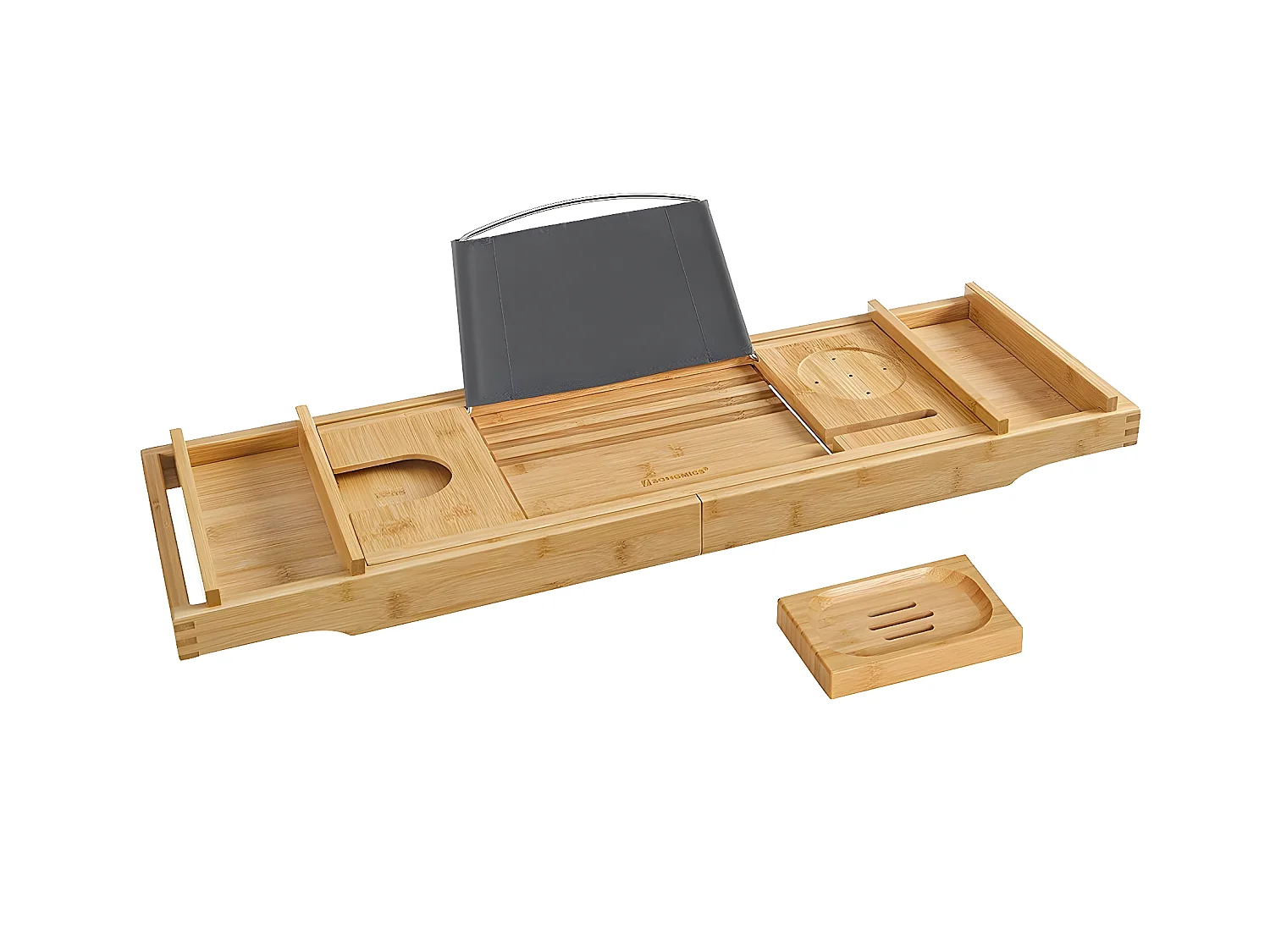Pont de Baignoire Extensible en Bambou - L75/109 cm