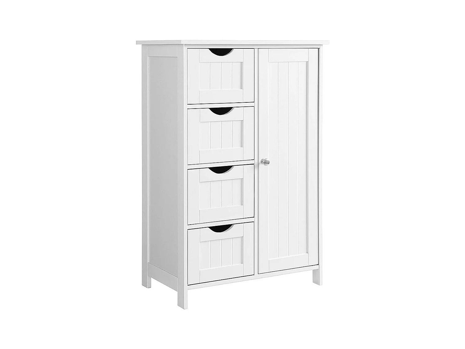 Meuble de salle de bain 1 Porte 4 Tiroirs - L55 cm