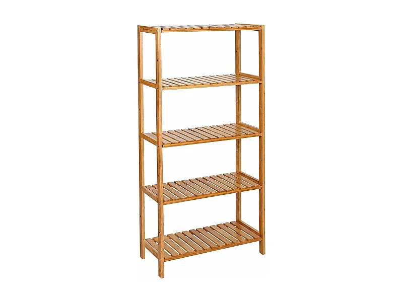 Bamboe Boekenplank 5 Niveaus met verstelbare hoogtes - L60 cm