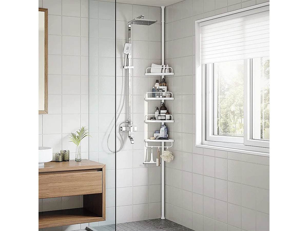 Ripiano doccia regolabile da 4 ripiani - H85/305 cm