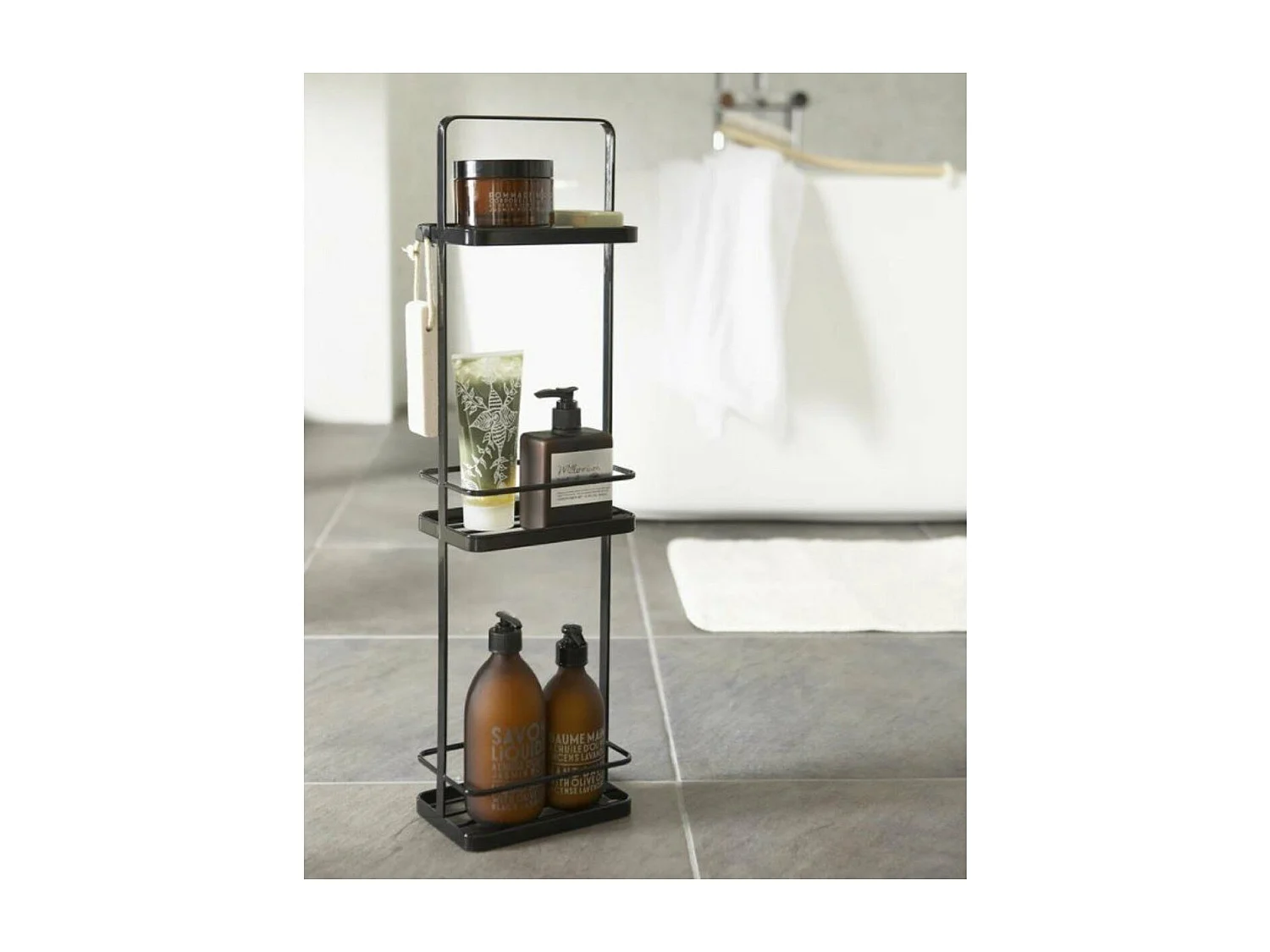 Etagère de salle de bain à 3 niveaux - H67 cm