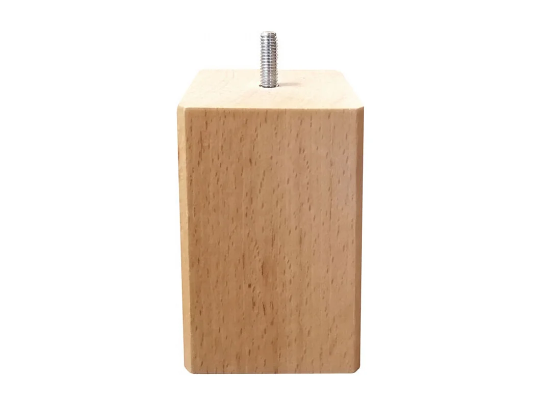 Lot de 4 pieds de meuble 15x7 carré en bois de hêtre - PIEDS DE LIT
