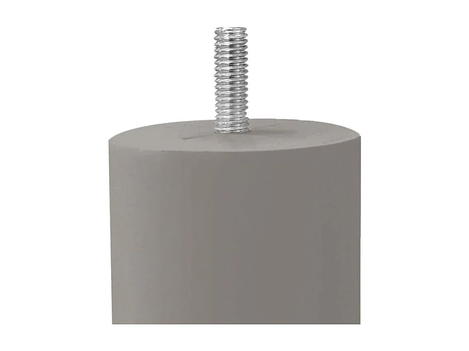 Lot de 4 pieds de meuble taupe 15x6 rond bois de hêtre - PIEDS DE LIT