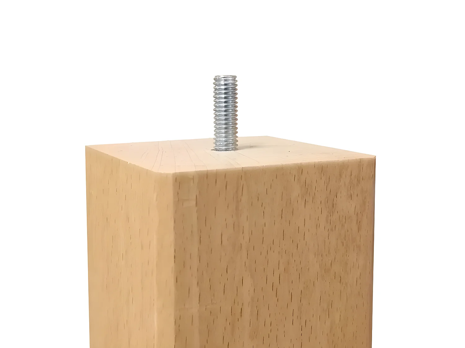 Lot de 4 pieds de meuble 10x7 carré en bois de hêtre - PIEDS DE LIT