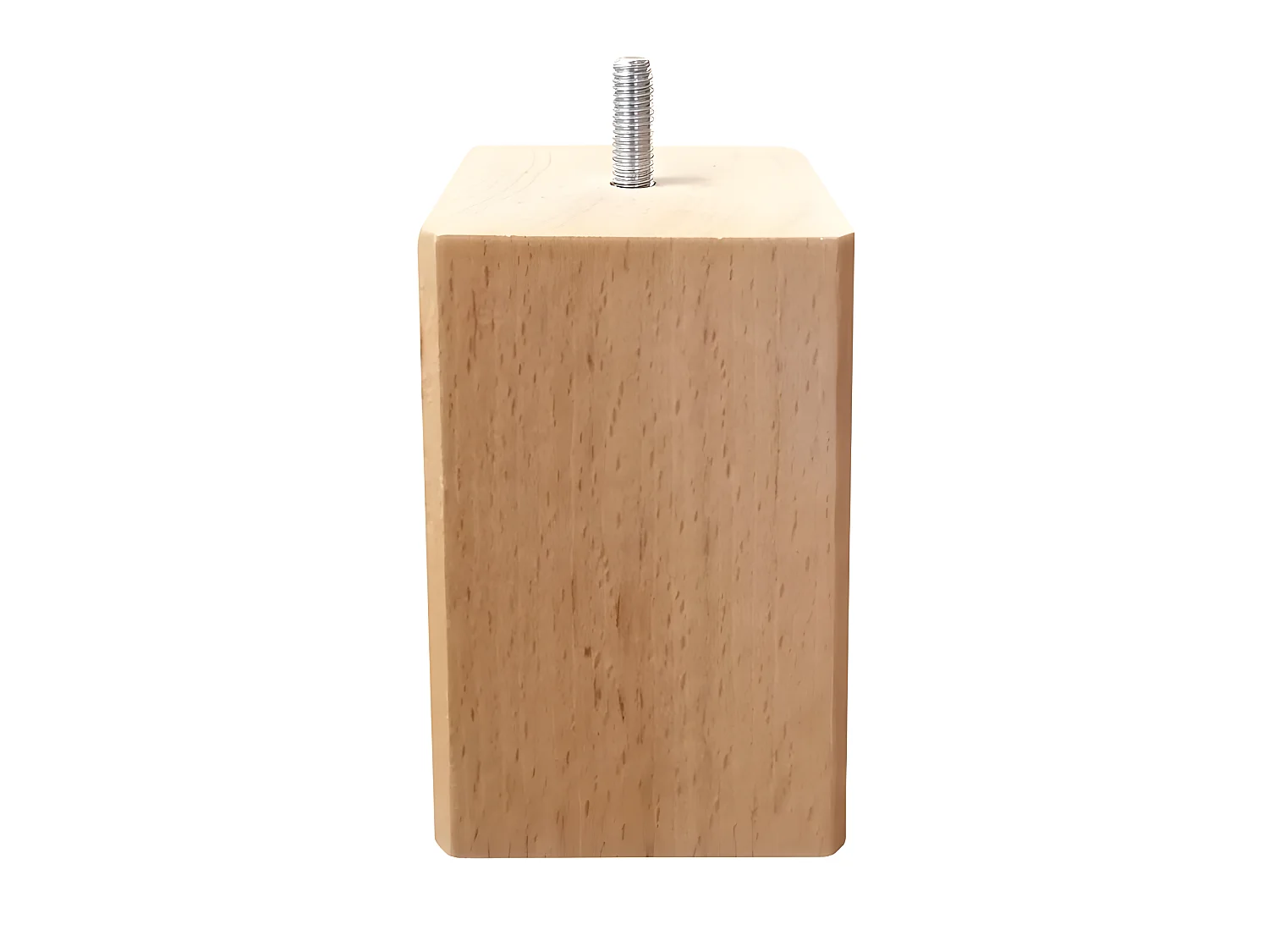 Lot de 4 pieds de meuble 10x7 carré en bois de hêtre - PIEDS DE LIT