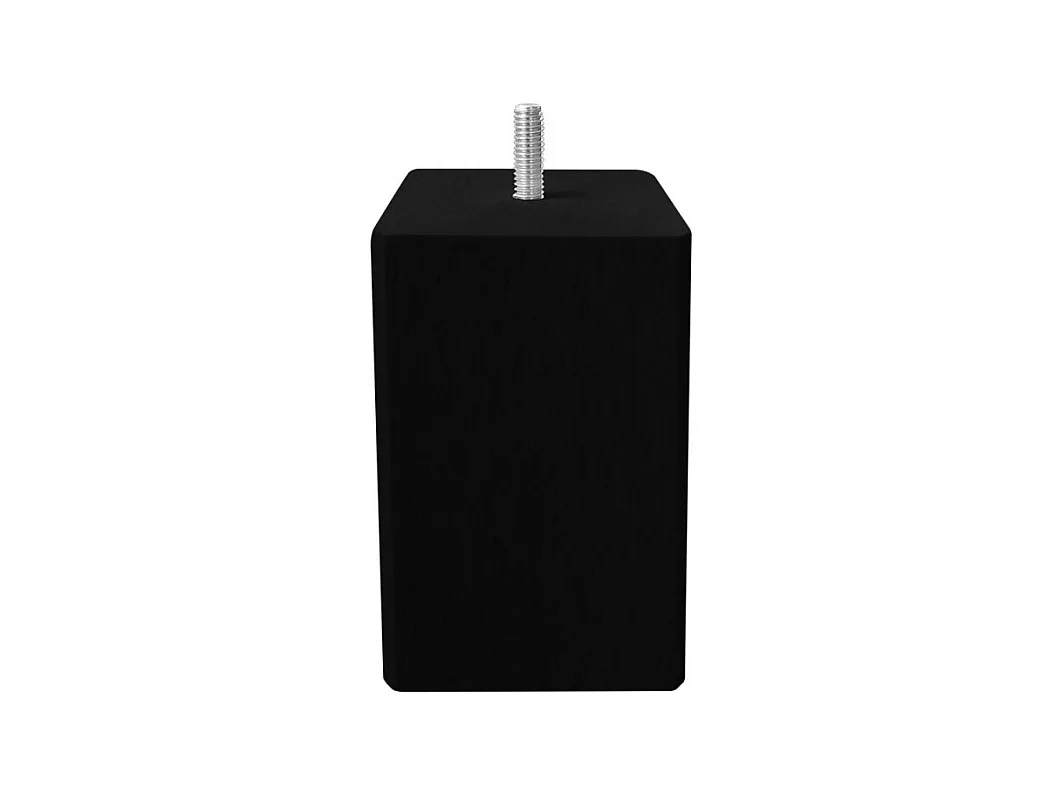 Lot de 4 pieds de meuble noir 10x7 carré bois de hêtre - PIEDS DE LIT