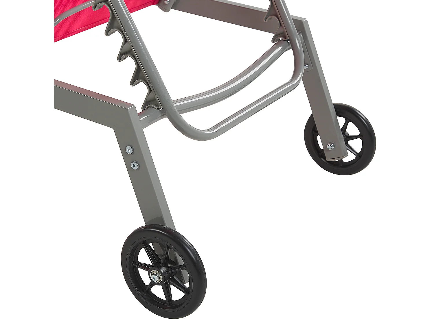 Leżak ogrodowy LEVANZO Rozkładany Metal Czerwony