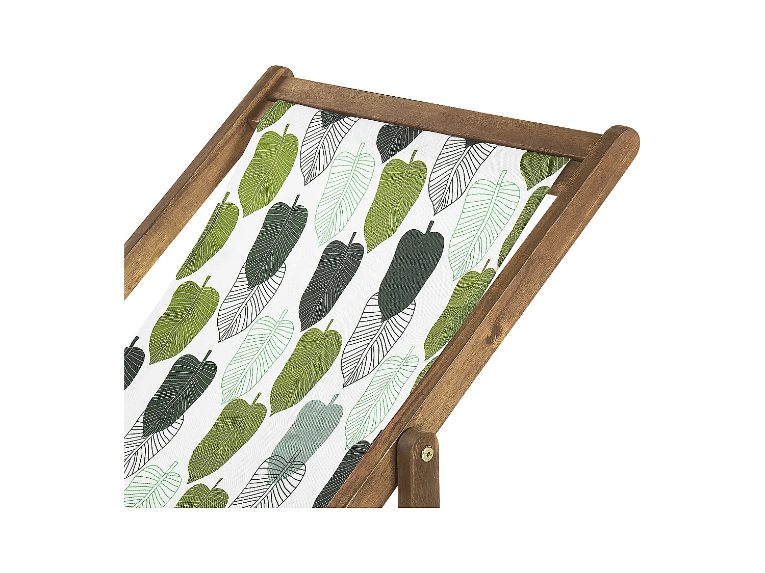 Lot de 2 chiliennes pliantes ANZIO avec tissus de remplacement Motif floral Acacia Marron clair
