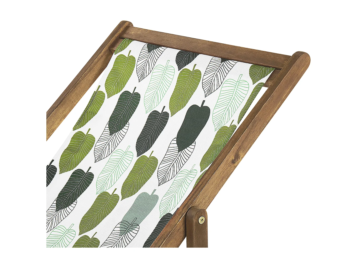 Set di 2 sedie a sdraio pieghevoli ANZIO con Tessuti di Ricambio Motivo floreale Legno d'acacia Marrone chiaro