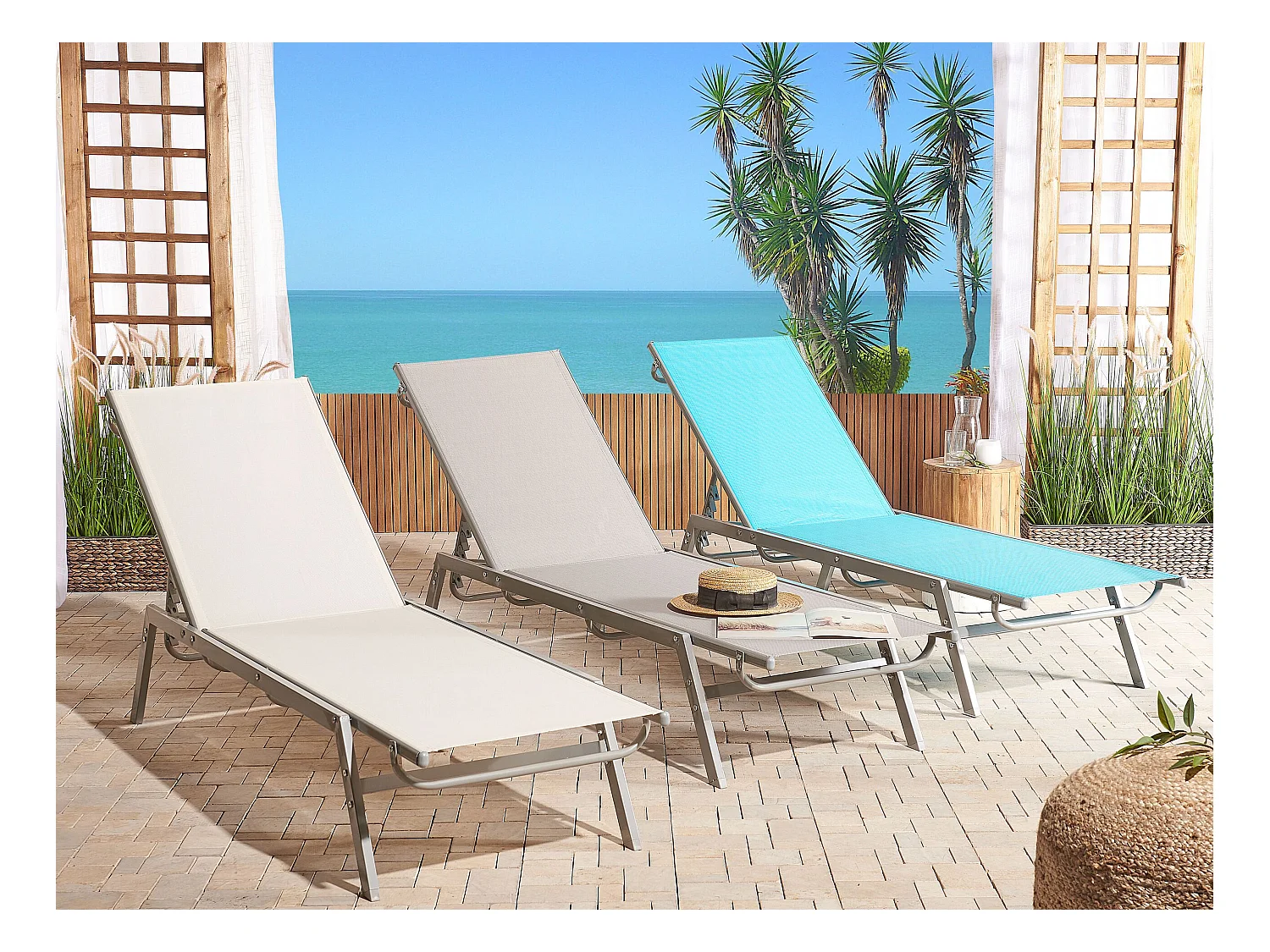 Ligstoel NOLI Metaal Blauw