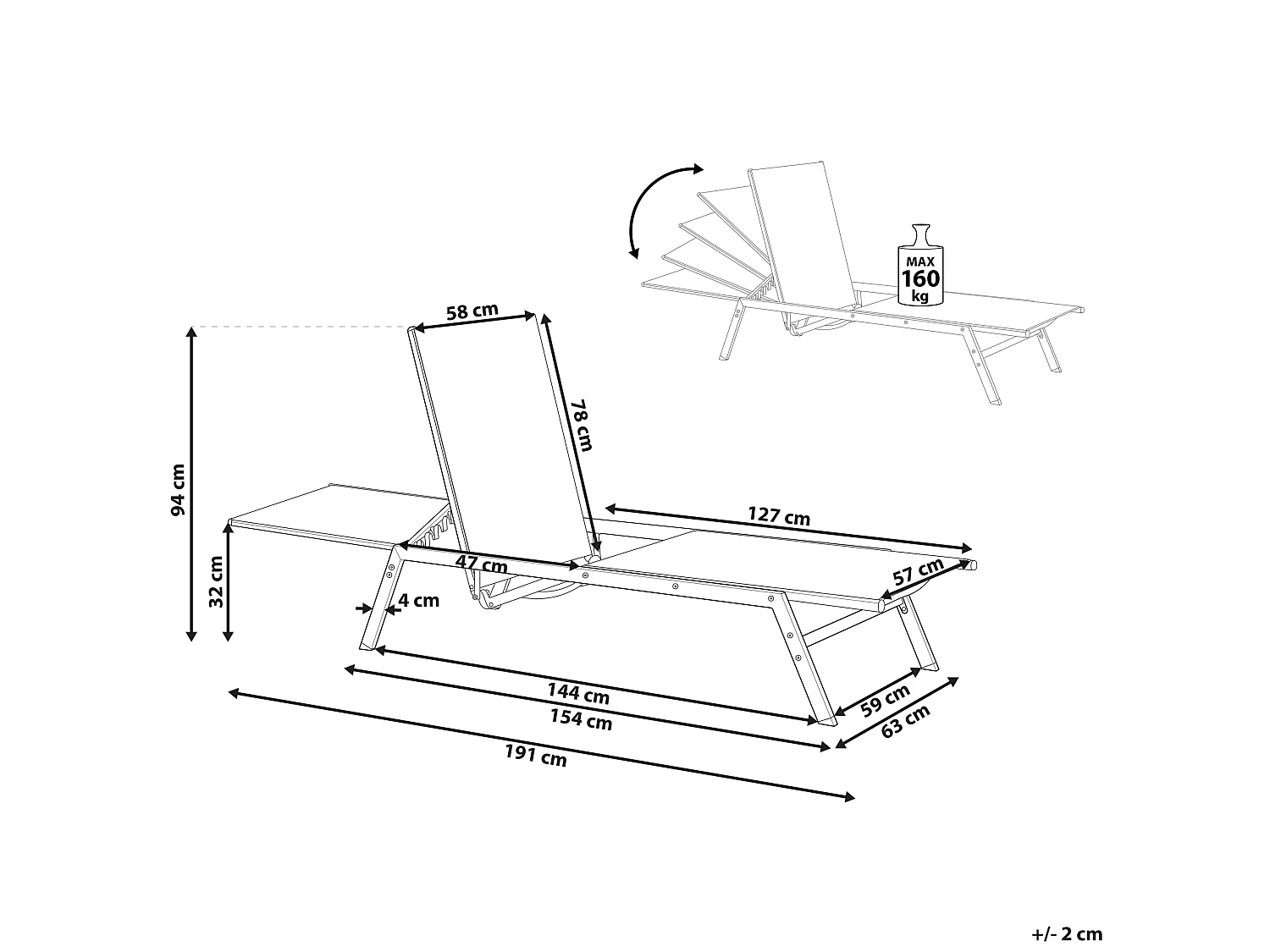 Transat VERNAZZA Métal Gris