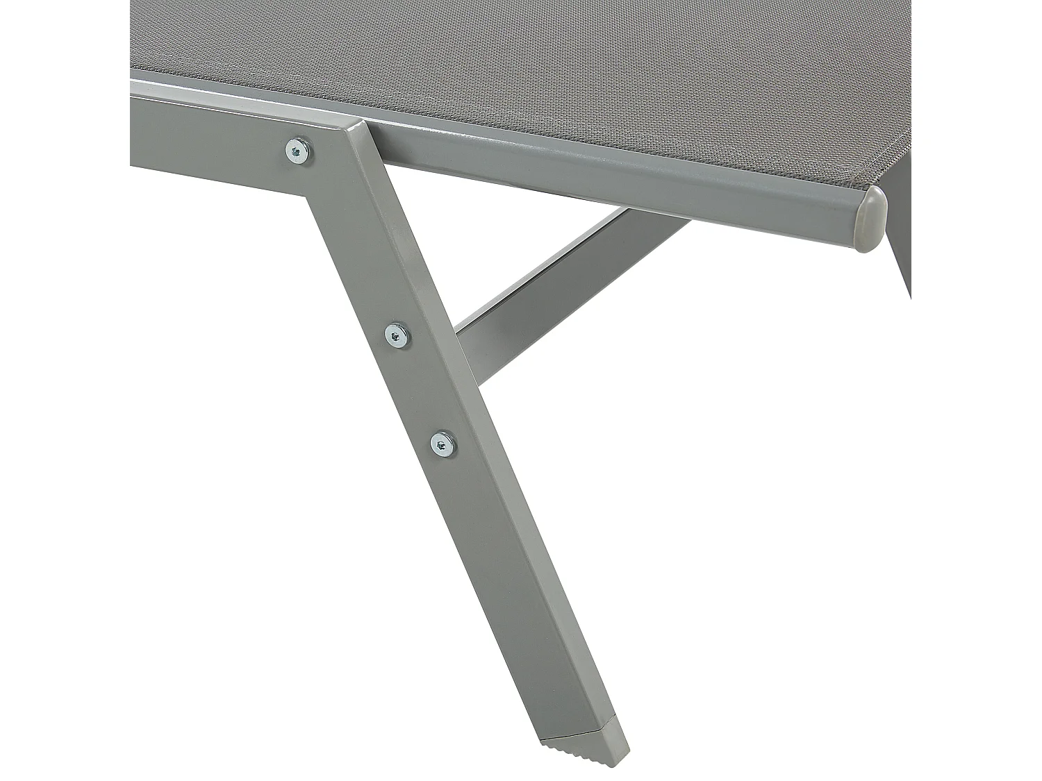 Moderne Sonnenliege aus Stahl mit Textilbespannung grau verstellbar Vernazza