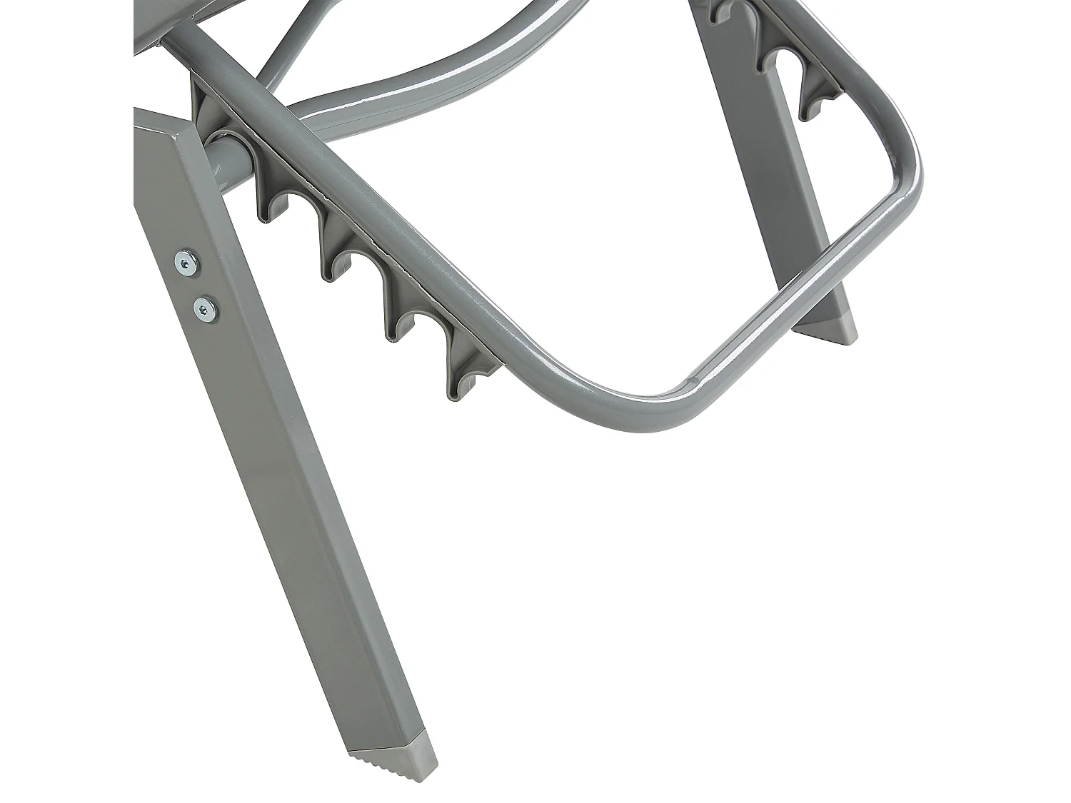 Moderne Sonnenliege aus Stahl mit Textilbespannung grau verstellbar Vernazza