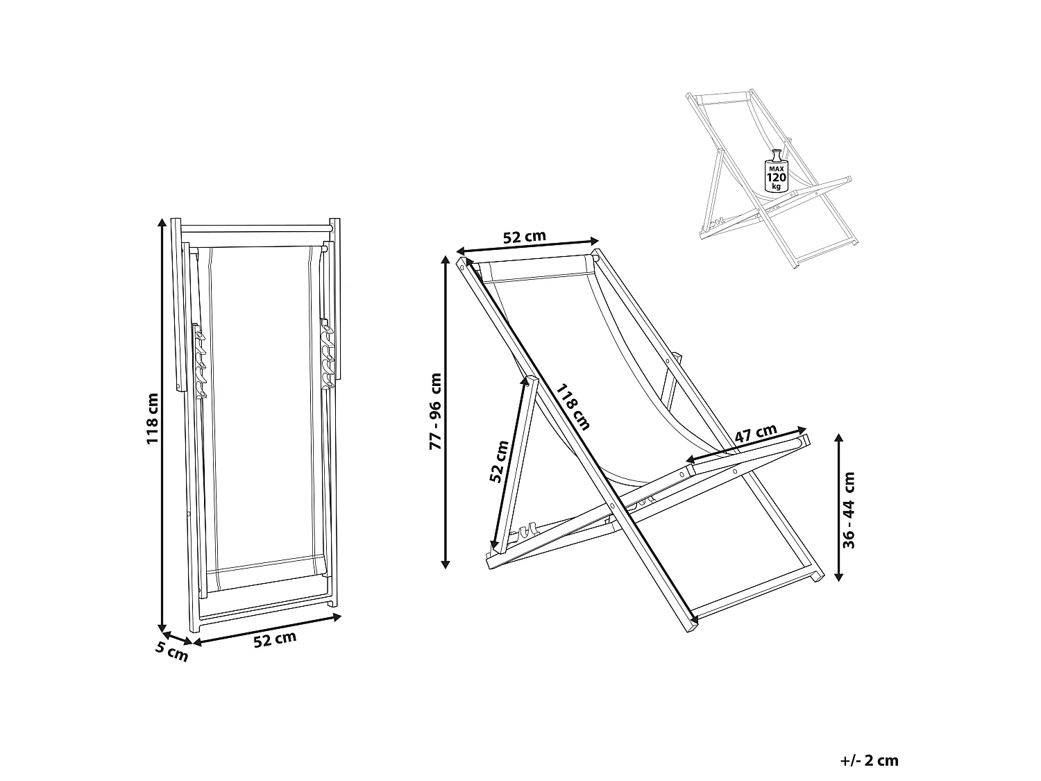 Chaise longue Métal Blanc cassé LOCRI