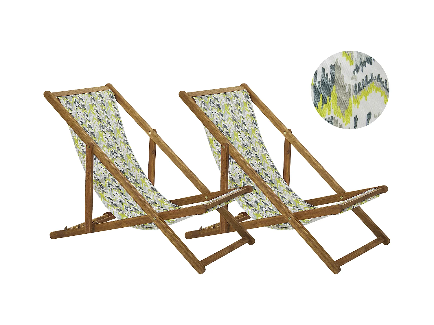 Tuinligstoel Hout Lichtbruin ANZIO