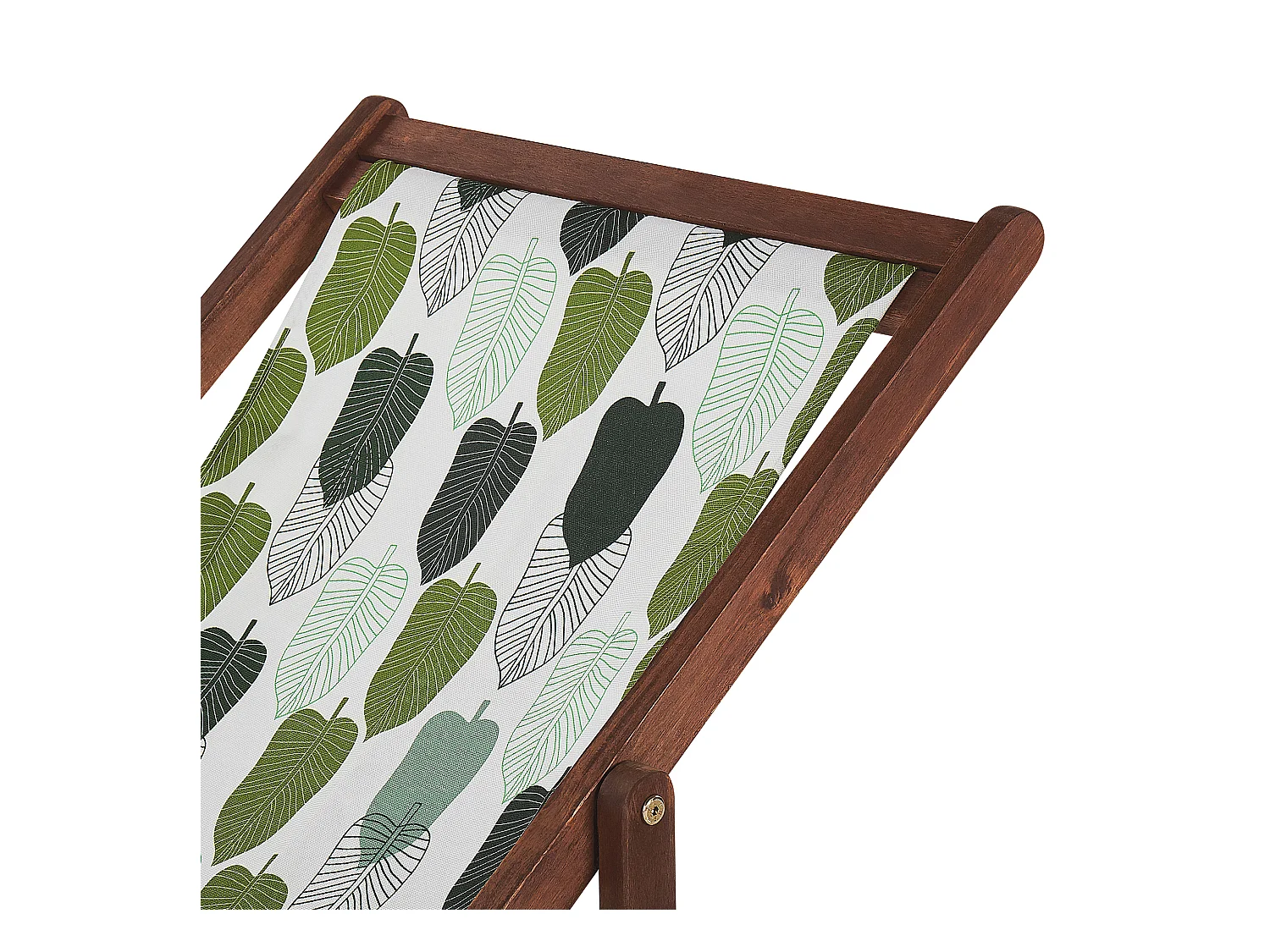Lot de 2 chiliennes pliantes ANZIO avec tissus de remplacement Motif floral Acacia Marron foncé