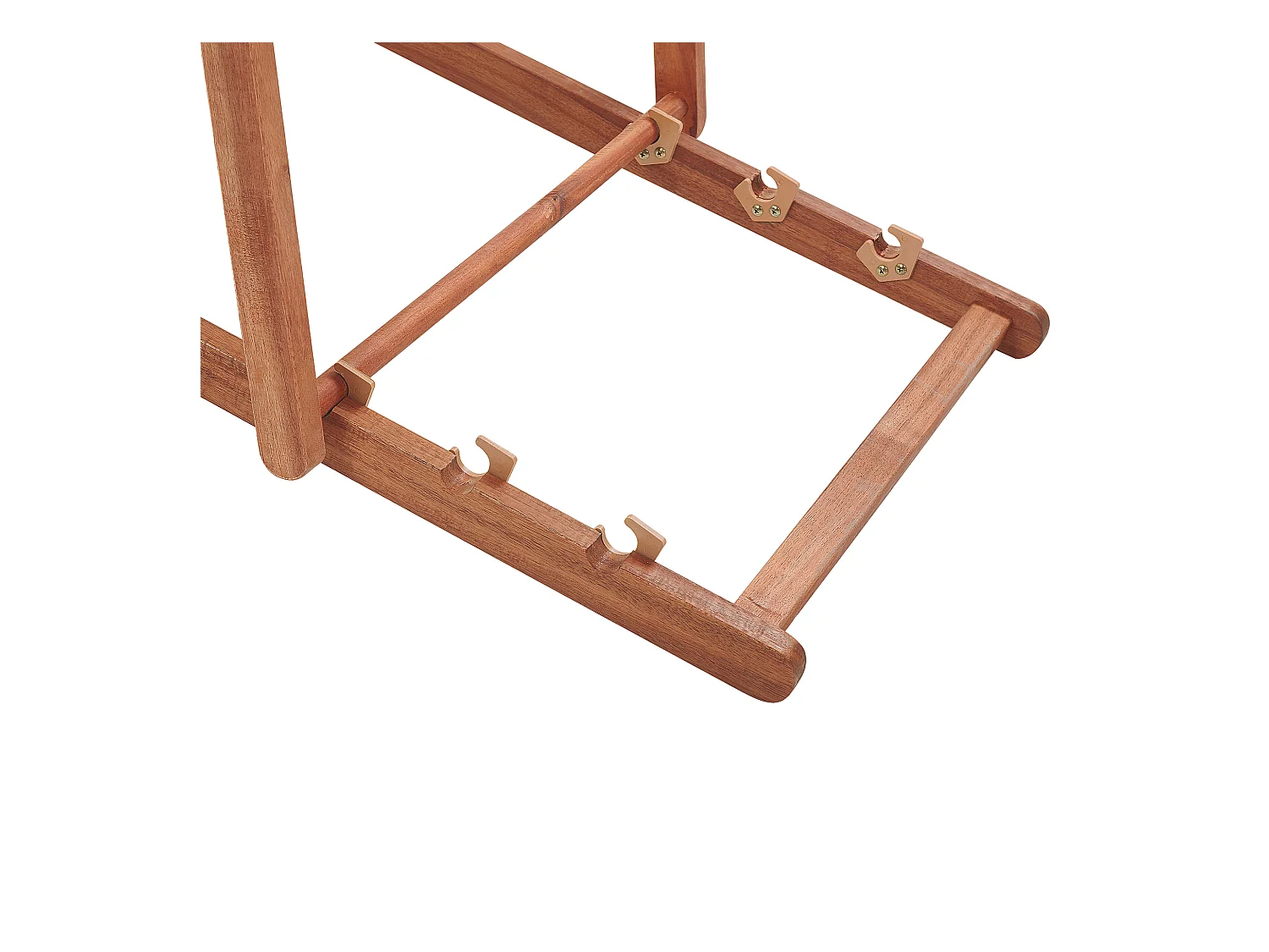 Lot de 2 chiliennes pliantes ANZIO avec tissus de remplacement Motif floral Acacia Marron foncé