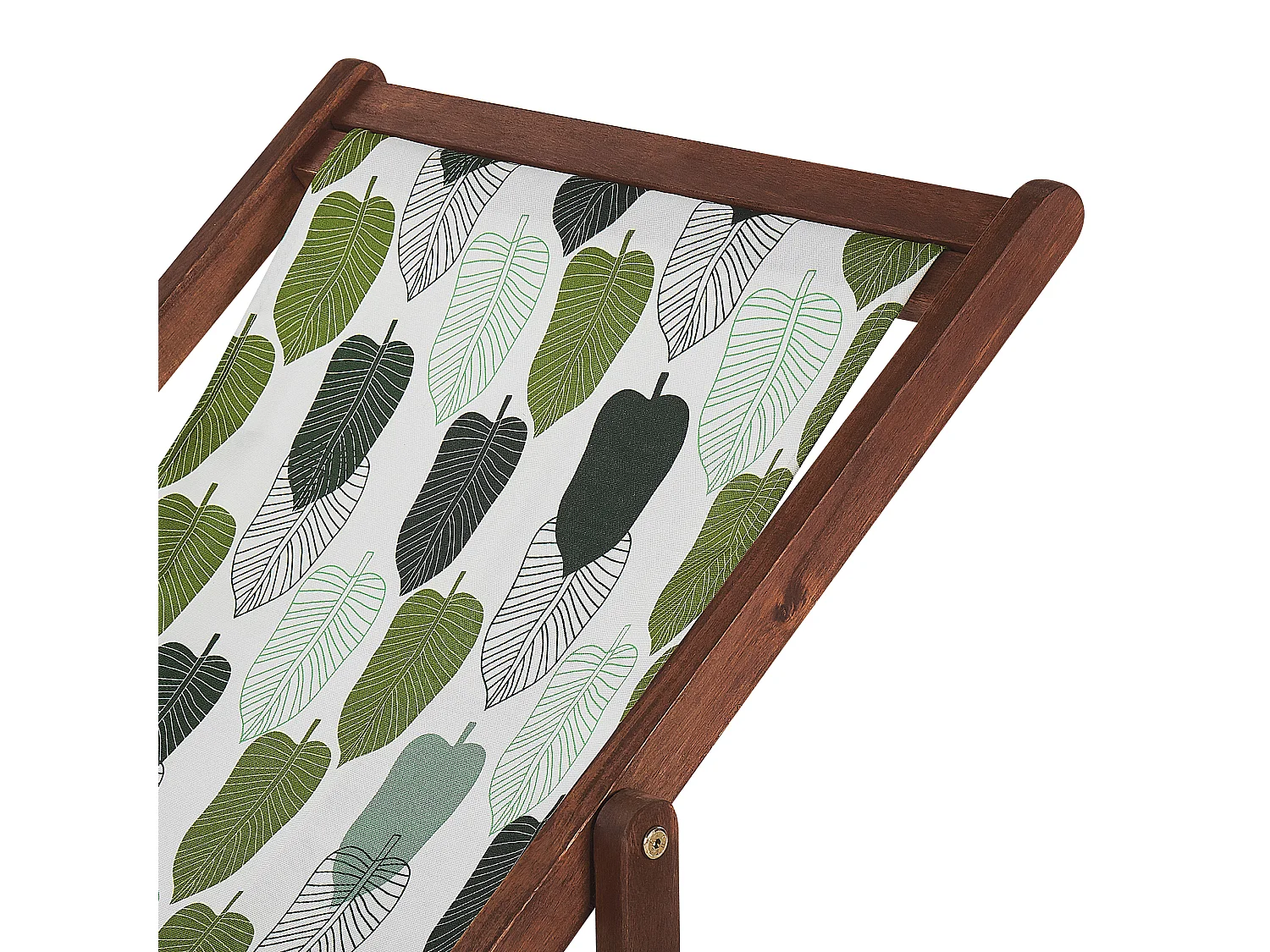 Lot de 2 chiliennes pliantes ANZIO avec tissus de remplacement Motif floral Acacia Marron foncé