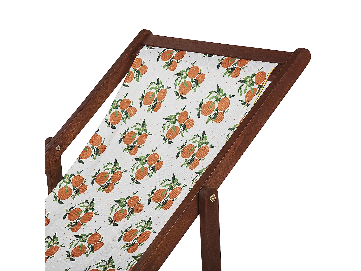 Set van 2 inklapbare ligstoelen ANZIO met vervangende hoezen Bloemen motief Acaciahout Donkerbruin