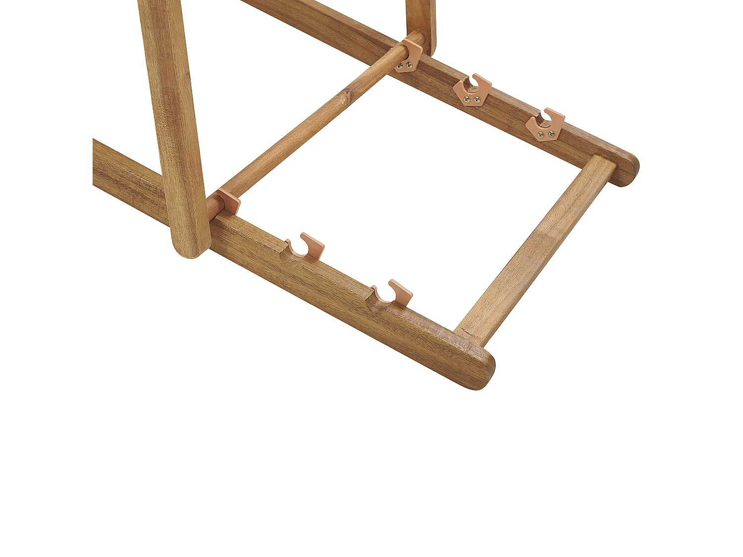 Lot de 2 chiliennes pliantes ANZIO avec tissus de remplacement Motif floral Acacia Marron clair