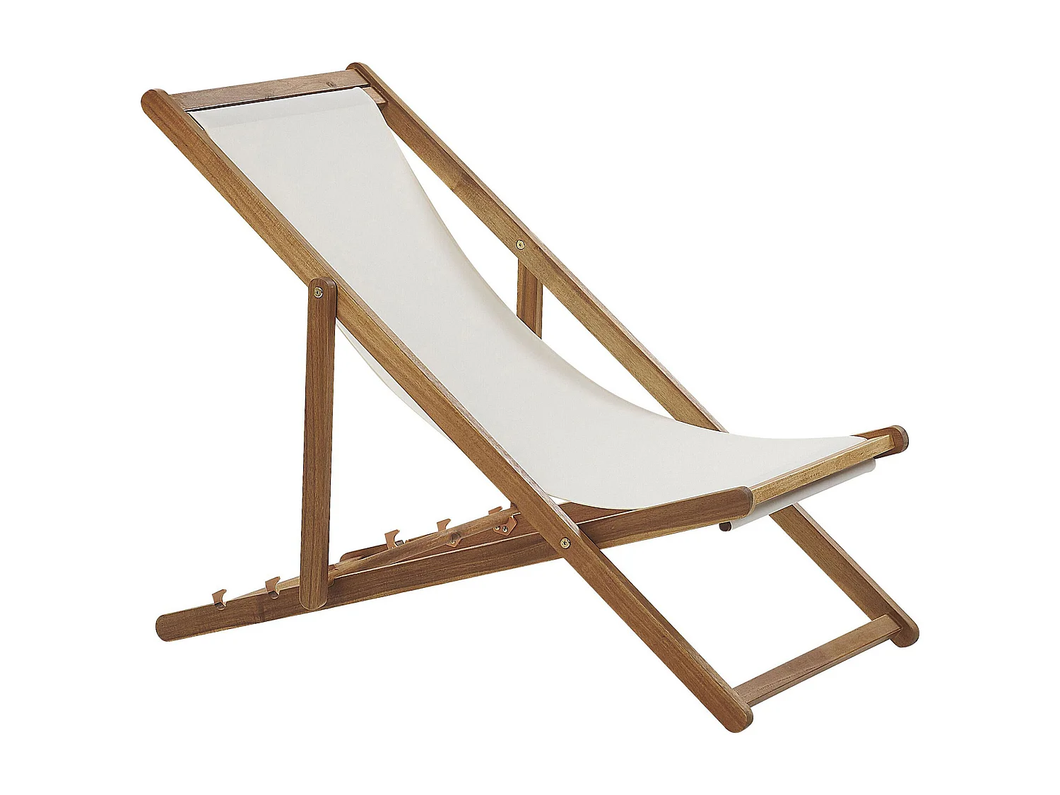 Conjunto de 2 cadeiras de praia dobráveis ANZIO com tecidos de substituição Motivo animal Madeira de acácia Castanho claro