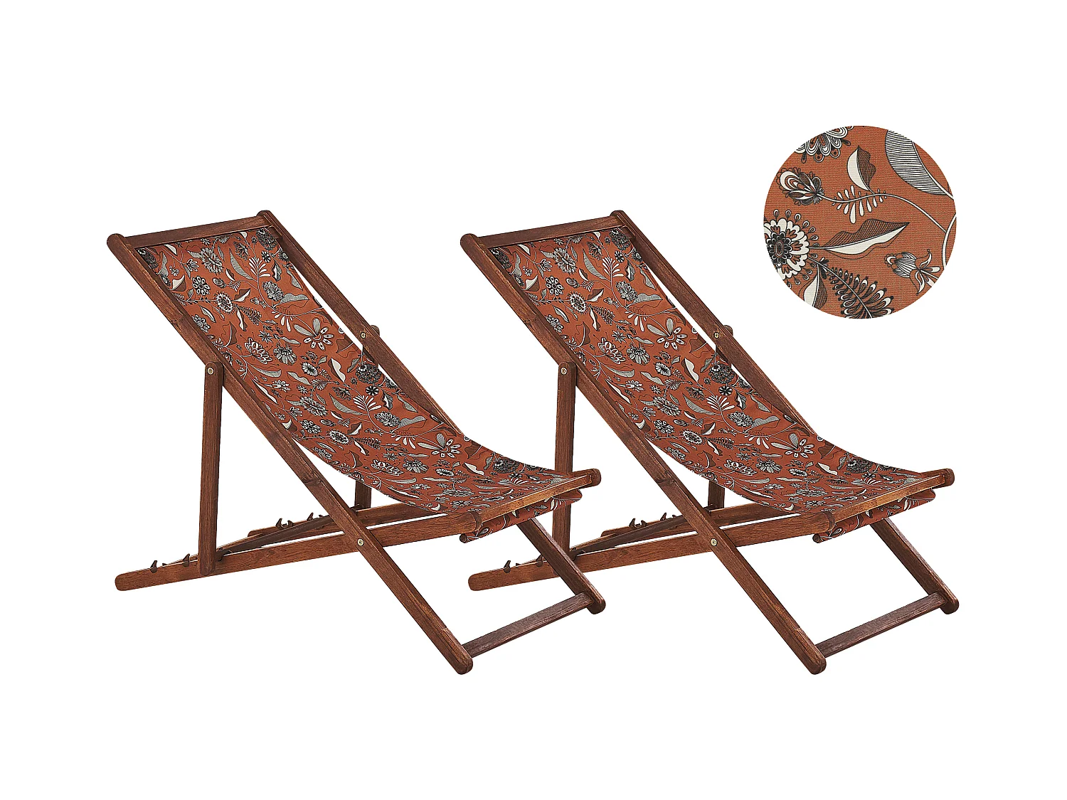Tuinligstoel Hout Donkerbruin ANZIO
