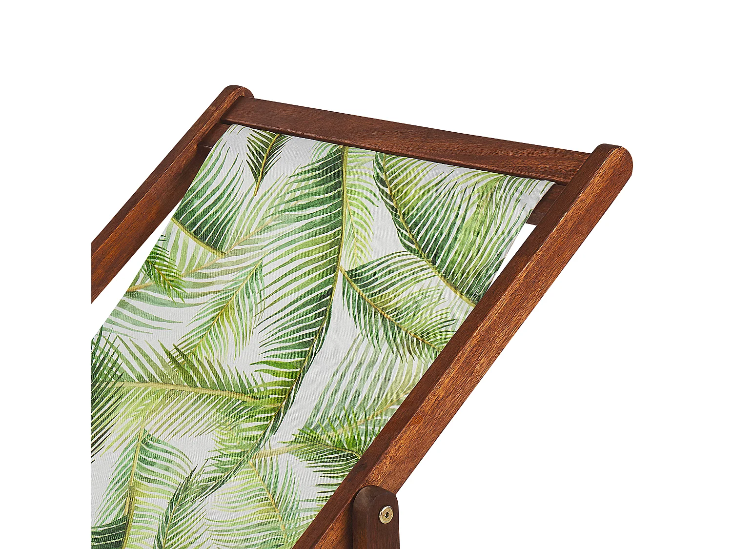 Set di 2 sedie a sdraio pieghevoli ANZIO con Tessuti di Ricambio Motivo floreale Legno d'acacia Marrone scuro